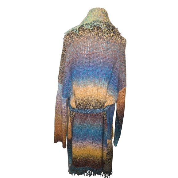 Greylin For Anthropologie Natalia Fringed Cardigan Size 2X - Picture 2 of 12